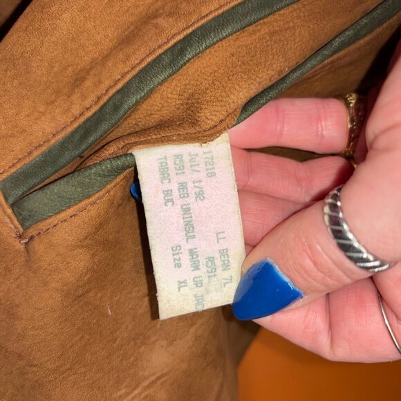 Rare Vintage L.L. Bean Suede Leather Bomber Jacket - Picture 10 of 10